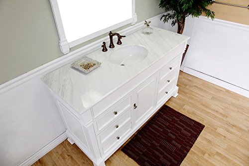 Bellaterra Home 205060-S-Wh 60-Inch Single Sink Vanity, Wood, White #TOP5