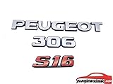 Peugeot 306 S16 Set mit 3 Monogramm-Logos