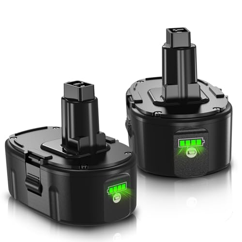 POWTREE 8.0Ah Lithium-ion Battery Replacement for Dewalt 18V Battery 2Pack Compatible with Dewalt 18V XRP NI-Cad Battery DC9096 DC9098 DC9099 DW9095 DW9096 DW9098 DE9039 Power Tools