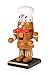 Clever Creations Gingerbread Man 6 Inch Traditional Wooden Nutcracker, Festive Christmas Décor for Shelves and Tables