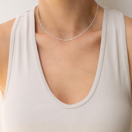 Image of Freekiss Layered Necklace Set for Women Stackable | Herringbone Snake Cuban Rope Chain, Dainty Choker, Layered Stackable, Non Tarnish, Hypoallergenic, Adjustable 14-18.5 inch