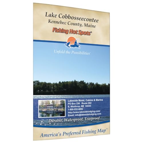 Cobbosseecontee Lake Fishing Map