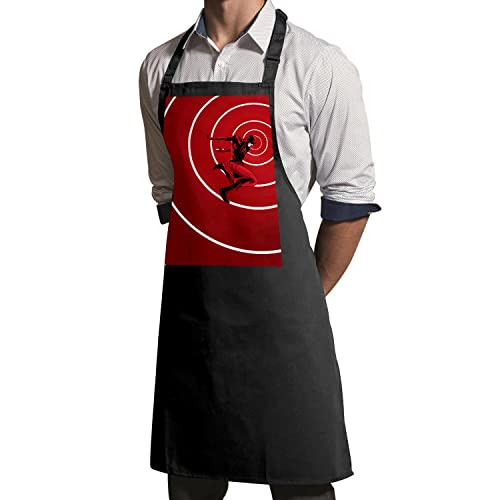 Tablier Cuisine Noir Diable Rouge Bande Dessinée Comics Tablier de Chef - 3