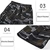 APTRO Mens Shorts Cargo Shorts Combat Work Summer Cotton Casual Multi Pocket Knee Length Elastic Shorts 901 Camo Black 3XL #3