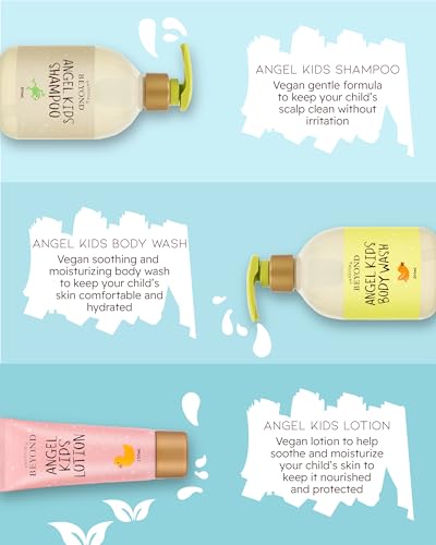 ECO BEYOND Angel Kids Gift Set (Kids Gift Set, 25.7fl oz , 3-Piece Bath & Shower Set) - Vegan Formula Korean Skin Care. Gentle Shampoo, Body Wash , Hyaluronic | Korean Skincare - Image 6