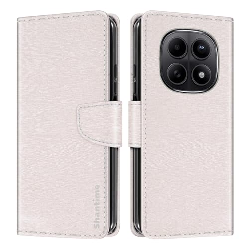 Shantime ���U�[���z�P�[�X Xiaomi Redmi Note 15 5G Global �Ƃ̌݊������� �J���t���蒠�^ �J�[�h���[ �}�O�l�b�g�� �S�ʕی�V�F��(�z���C�g)