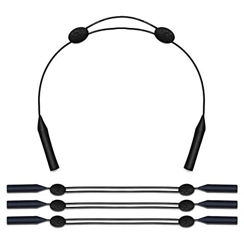 BERYLER 4 Pack Adjustable Glasses Strap(8" to 11.8"), Durable and Waterproof Eyeglasses Retainer, Anti-Slip Sunglasses Holder for Adults and Kids Cover