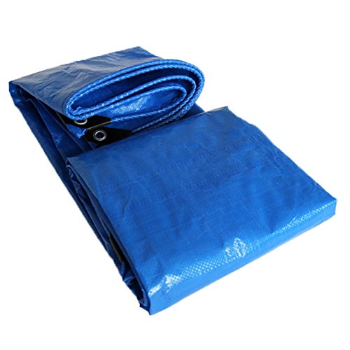 SXZHSM Cloth Film Paper Rainproof Cloth Tarpaulin Double Blue Sun Shade Rain Plastic Tarpaulin Waterproof tarpaulin (Color : Blue, Size : 2x2m)