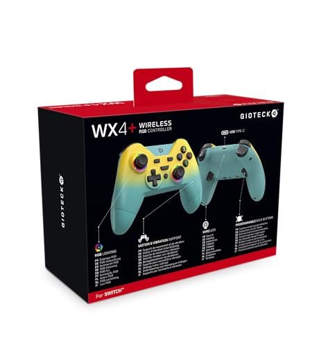 Mando inalámbrico WX4+ con botones traseros programables e iluminación RGB para Switch 5