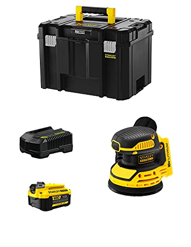 Lijadora Rotorbital STANLEY FatMax SFMCW220M1T (1 Batería de 4,0 Ah + Cargador + TSTAK VI) Cover