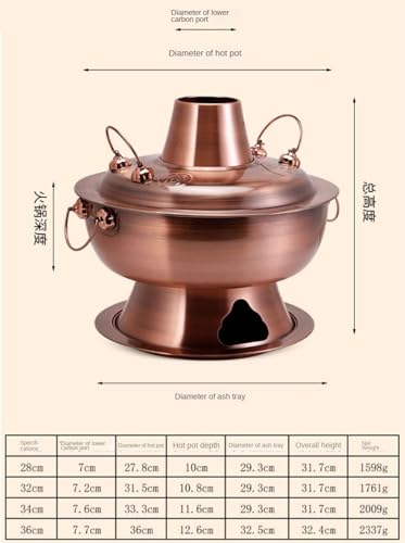 Olla Hot Pot Tradicional China Acero 32 cm miniatura 2