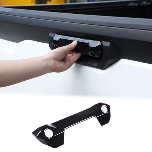 Aunginsy Tailgate Handle Trim Cover Compatible with Toyota Tundra 2022-2025 Car Rear Trunk Door Tailgate Handle Tail Gate Liftgate Scratch Protector Decorative Cover ABS Exterior Accessories(2 Holes)