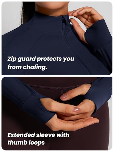 Image of GYM RAINBOW Womens Snatched Workout Jackets Lightweight Zip Up Slim Fit Gym Track Athletic Jackets with Thumb Holes
