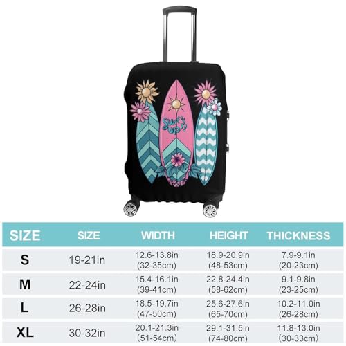 Beach Surfing Unisex Luggage Cover Washable Travel Suitcase Case Elastic Baggage Protective Covers M2