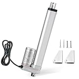 NATGAI DC12V 8inch Stroke Linear Actuator with Mounting Bracket 900N(202lbs) Maximum Lift 10mm/s for Recliner TV Table Lift Massage Bed Electric Sofa Linear Actuator