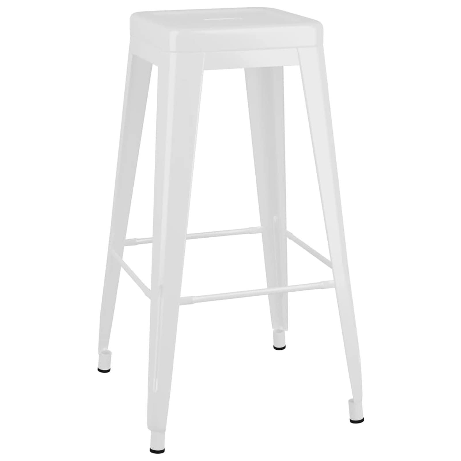 Homgoday Taburetes de bar apilables, 2 unidades, color blanco, de metal, silla de oficina, silla de oficina, silla de escritorio para salón o dormitorio