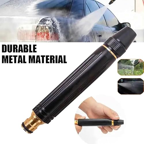 Image of Water Spray Gun For Car Wash Bike Washing Gun For 1 /2 inch Hose Pipe High Pressure Water Gun Nozzle Adjustable Car Washer Gun Brass Jet Water Spray Nozzle (Water Spray Gun), 18.5 X 10.5 Cm