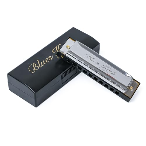 Professional Blues Harp Diatonic Harmonica, 10-Hole C Key, Sleek Design with Protective Case for Professional Player & Beginner, Gift for Family, Friends, Adult, Students - Les Beatles, Paul McCartney, John Lennon, RIngo Starr, George Harrison Professional Blues Harp Diatonic Harmonica, 10-Hole C Key, Sleek Design with Protective Case for Professional Player & Beginner, Gift for Family, Friends, Adult, Students