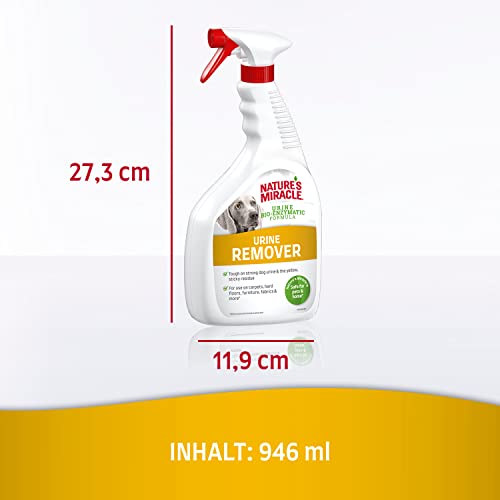 Nature’s Miracle Hundeurin Flecken- & Geruchsentferner - Enzymreiniger für Urinflecken und gelbe Rückstände, Geruchsneutralisierer mit ätherischen Ölen, 946 ml