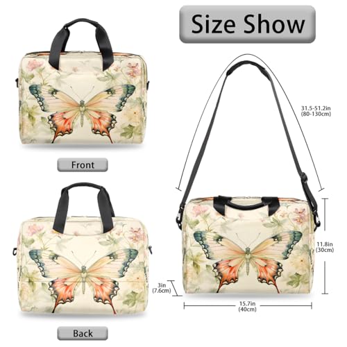 Maletín para portátil 15.6-16 pulgadas con diseño floral miniatura 6