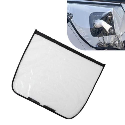 Bawkars Ma-gnetic EV Charger Port Cover, Outdoor Waterproof Dustproof All Weather Protection, EV Car Charging Port Protection Accessory for Most Electric Vehicles (Transparent)