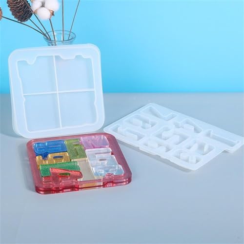 Moule en résine silicone chiffres par 2 pour déco maison DIY - 6