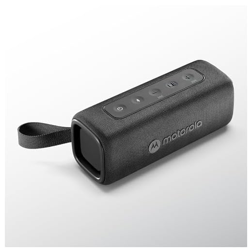 Motorola Sound ROKR 600 Portable Bluetooth Speaker, 6-Hour Playtime, IP67 Water Resistant, Speaker for Home/Outdoors, Compatible with iPhone, Black