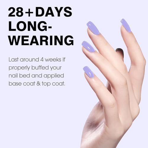 Image of CANNI 9ml Soft Purple Gel Nail Polish, High Gloss UV LED Soak Off Gel