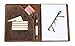 Produktbild Greenburry Leder-Schreibmappe A5 Vintage - DIN A5-Konferenzmappe aus Leder - Vintage A5-Dokumentenmape aus Leder - braune Schreibmappe aus Leder - 22x18x32 cm