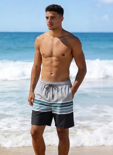 Image of HOdo Mens Swim Trunks with Mesh Liner 9 inch Quick Dry Swim Shorts Bathing Suits for Men Swimwear Board Shorts wiht Pockets