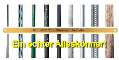 WRS Metallsägeblätter/Handsägeblätter/Bügelsägeblätter 300 mm, HSS-Bi-Metall, hochflexibel, universell für Stahl/Edelstahl/NE-Metalle usw. -MADE IN GERMANY-, Größen Name: - Inhalt: 5 Stück -