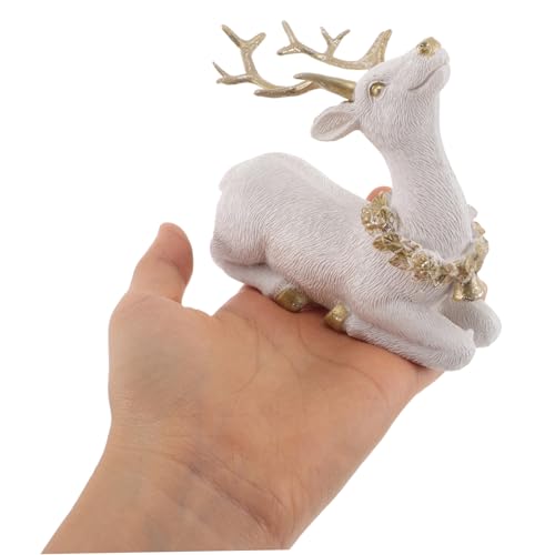 Decoraciones Navideñas de Resina con Árboles y Figuras de Renos para Mesa 5