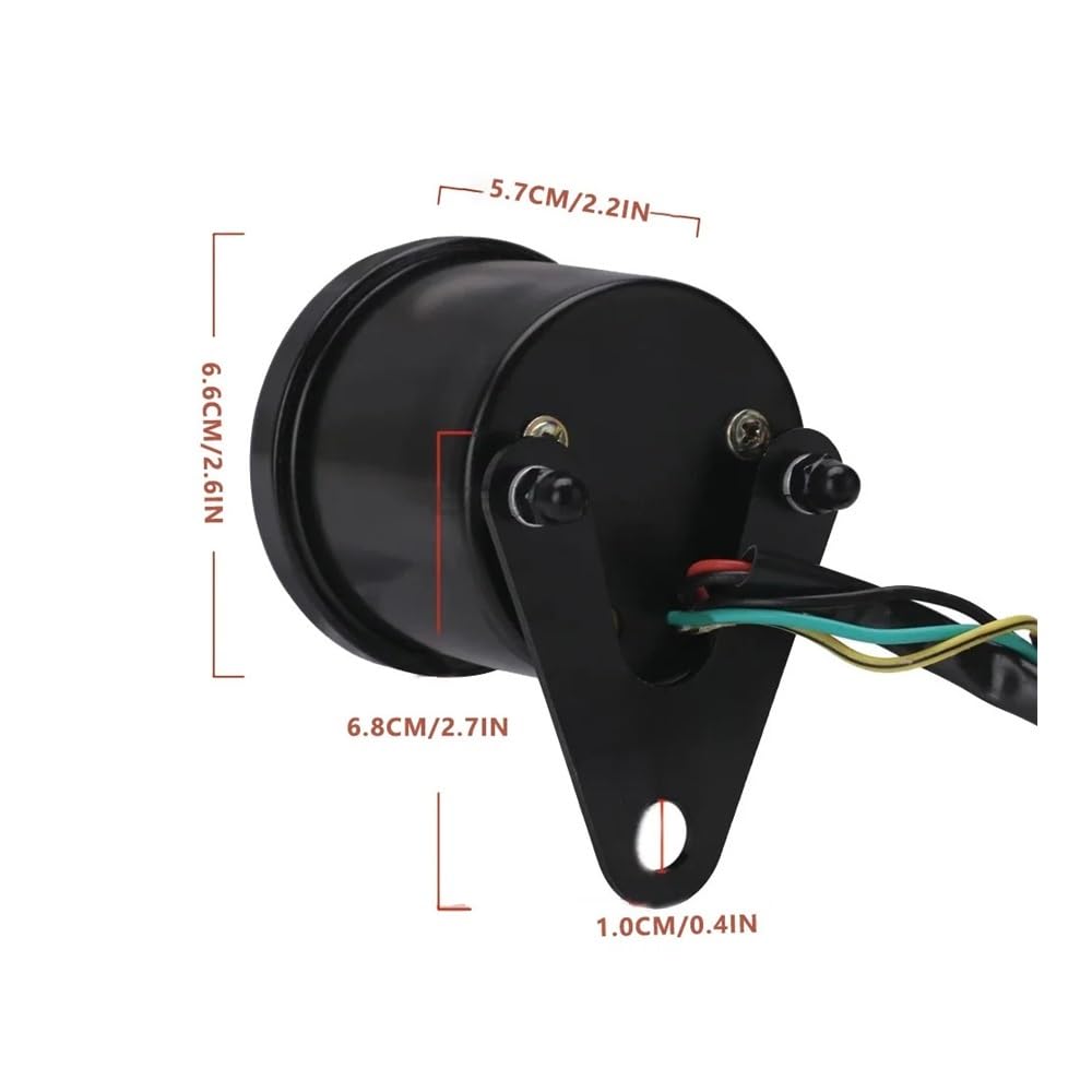 Moto Contagiri doppio Contagiri per motocicletta con retroilluminazione a LED, indicatore contagiri 13000 giri/min per Harley DC 12V