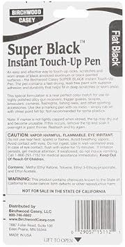 Birchwood Casey Long-Lasting Fast-Drying Super Black Touch-Up Pen for Deep Scratches and Worn Areas, FLAT BLACK, 0.33 OUNCE