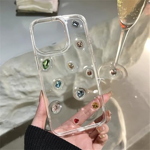 Coque de téléphone transparente pour iPhone 14 Plus et modèles Pro Max en époxy luxe