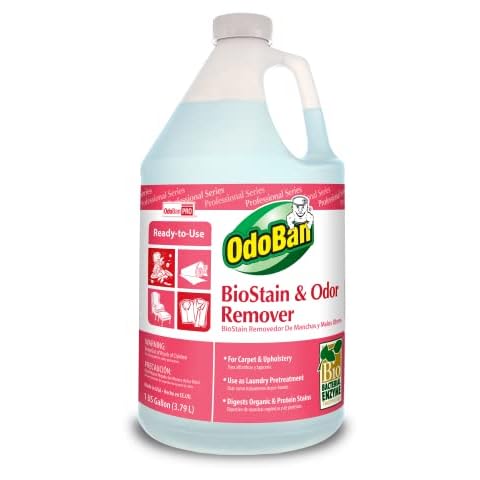 OdoBan Professional Cleaning and Odor Control Solutions, Ready-to-Use Biostain and Odor Remover, 1 Gallon Cover