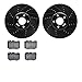 Dynamic Friction Company Front Brake Rotors-Drilled and Slotted-Black with 5000 Euro Ceramic Brake Pads 8602-63063