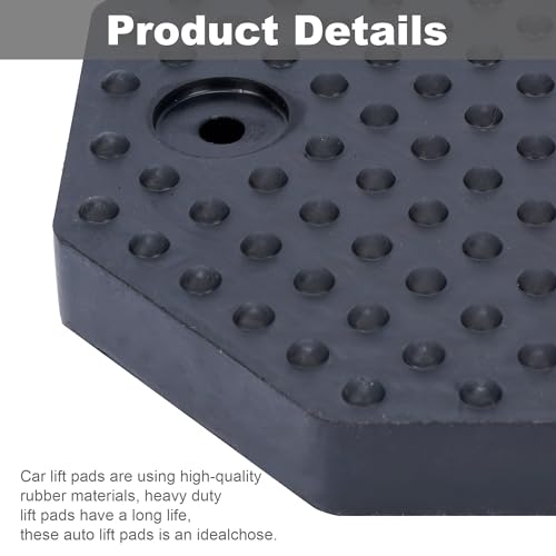 Image of 4 Pack Auto Lift Pads, Rubber Car Lifting Pads, Arm Pads Heavy Duty Automotive Hoist Accessories fit for Auto Truck Hoist, Floor Jack Pad(130x14mm)