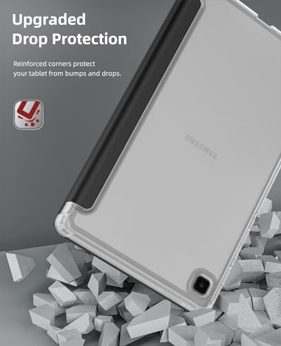 Image of MoKo Case Fits Samsung Galaxy Tab A7 Lite 8.7 inch 2021, Notebook Black | Slim Lightweight Smart Case Trifold Stand Case with Soft TPU Translucent Frosted Back Shell for Galaxy Tab A7 Lite