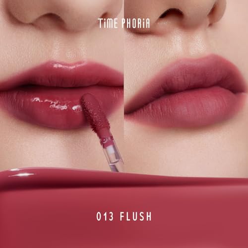 Image of Altera Blurring Tint Lip Stain 013 Flush, Medium Pink Glossy to Soft Matte Finish, Blur Lip Lines, Weightless No-Sticky Airy Velvet Texture, Vibrant Hydrating Long-Lasting Lip Makeup