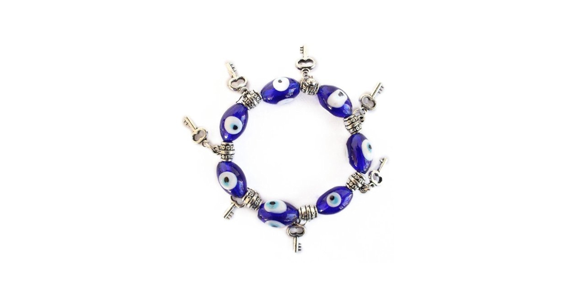 eye ブレスレット Bezel-Set Sapphire and Diamond Evil Eye Bracelet