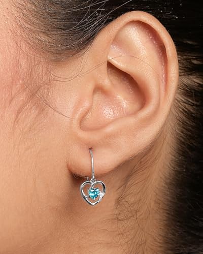 Image of Clara 925 Silver Olesya Heart Pendant Earrings Chain Bracelet Ring Anklet | Gift for Women & Girls| Platinum Plated | Swiss Zirconia | Jewellery Set