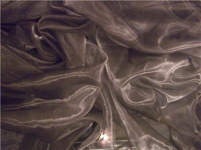 Prestige Fashion Kimberley Collection Two-Tone Silver/Grey Shot Black ORGANZA Voile wedding sashes Fabric 150cm Wide UK Ltd TT: 2