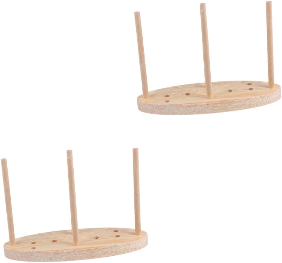 VILLCASE 2pcs Wooden Bowknot Maker Tool Wreath Fixing Device for Crafting Bows for Party Decorations and Projects