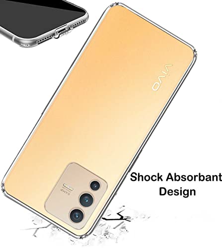 Image of Soft Flexible Silicone Back Cover Compatible with (Vivo V23 Pro 5G, Transparent Case)