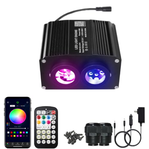 Image of AMKI Dual Color 18W Twinkle&Meteor Starlight with Pure White Meteor Shooting Star，2 in 1 Fiber Light Starlight Box RGBW Sound Activated Mode for Twinkle Star Ceiling Decoration