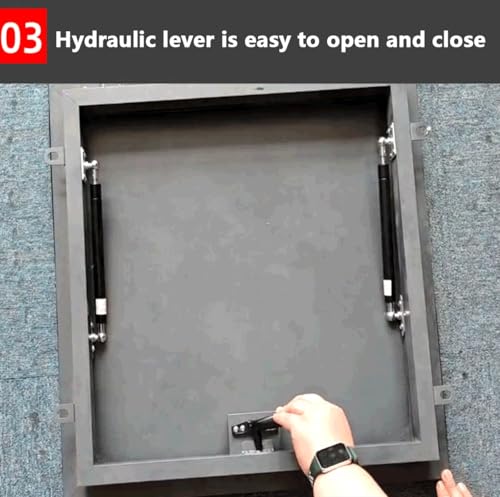 Cubierta de aluminio para escotilla de techo con resorte de gas para ventanas de sótano 7