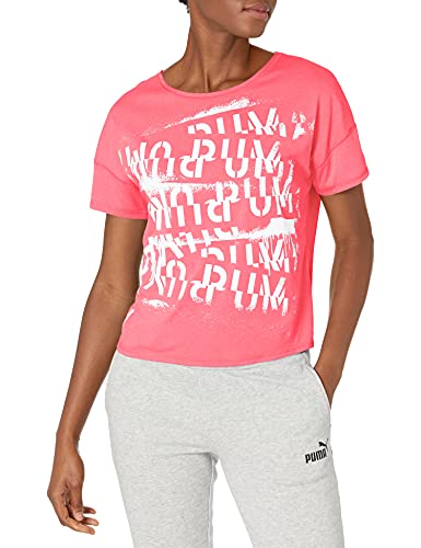 PUMA Women's Hit Feel It Tee, Pink Alert, S