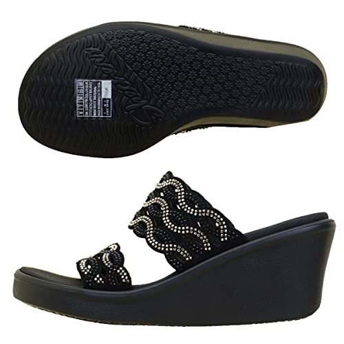 Skechers SKECHERS(スケッチャーズ) Women's Sandal, Black, 25.0 cm