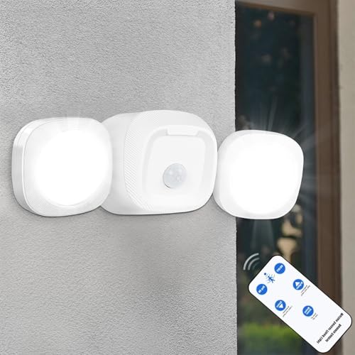 Lampe de sécurité à piles avec détecteur Toowell projecteur extérieur sans fil étanche